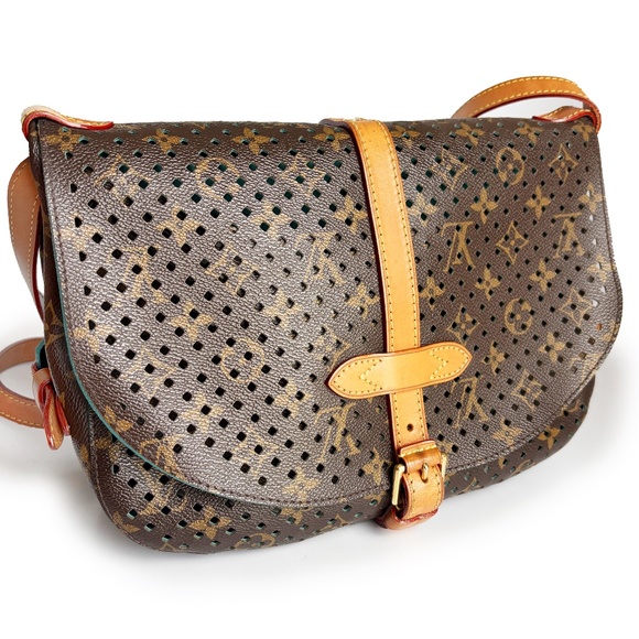 Louis Vuitton Limited Edition Saumur Bag Monogram Flore Perforated 2012 Cruise - Picture 6 of 14